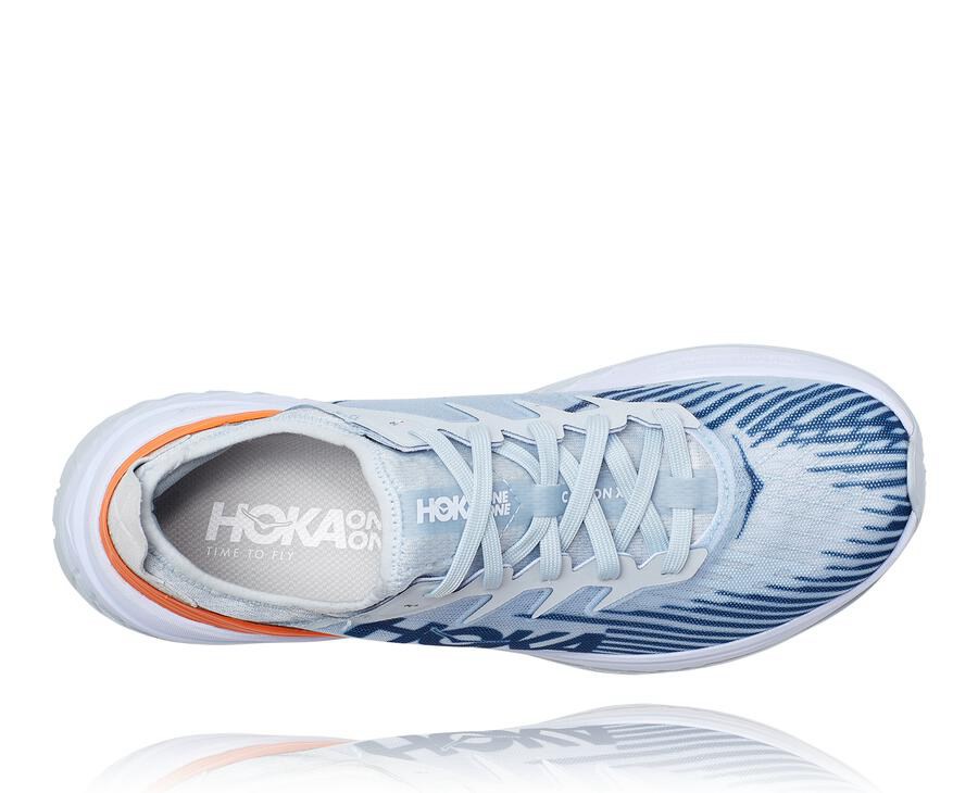 Hoka One One Carbon X-Spe Löparskor Herr - Vita/Blå - THIAO-0947